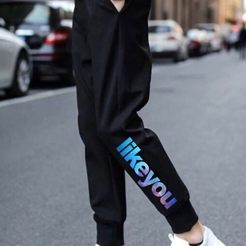 春秋新款透氣男士休閑長褲子男寬松運動加大碼哈倫彈力束腳褲男裝