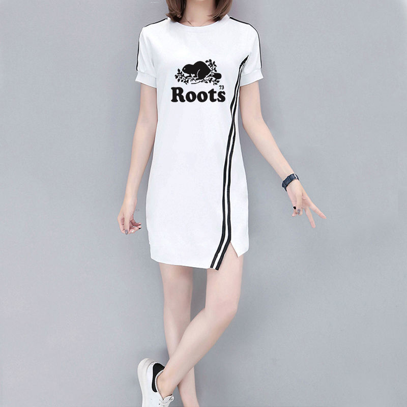 【買一送一】爆款特價!夏季新款ROOTS海狸時尚修身圓領長裙 【買一送一】爆款特價!夏季新款ROOTS海狸時尚修身圓領長裙